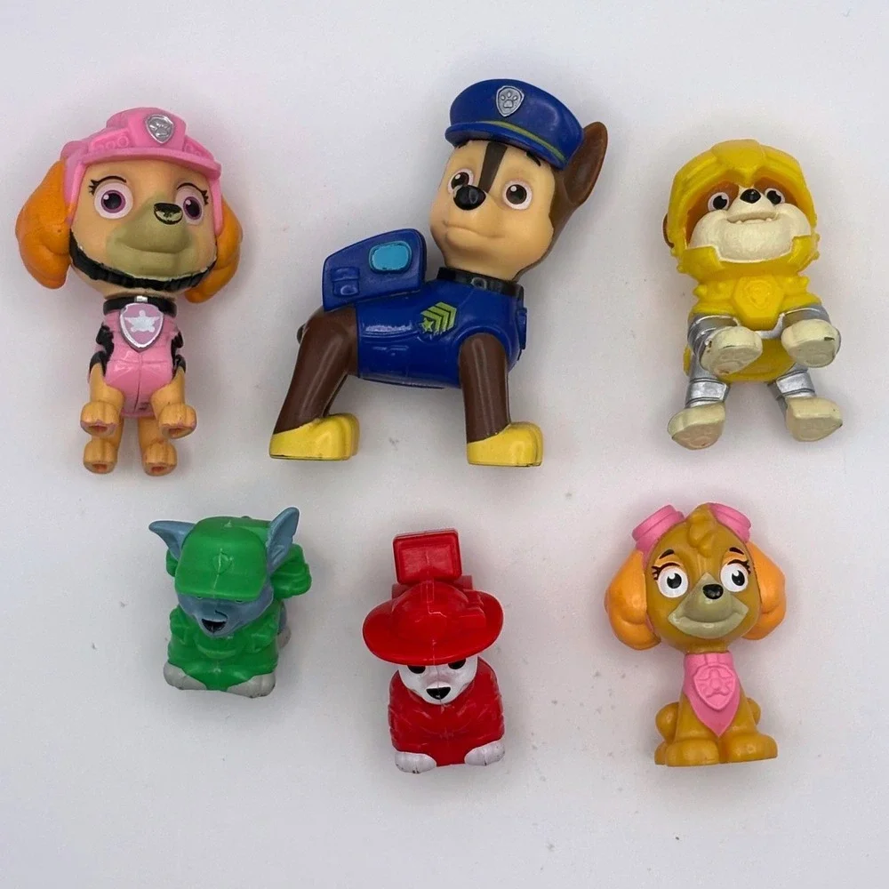Paw Patrol Mini Figures Lot of 6 Chase‎ Marshall Skye Rocky Rubble Cake Toppers
